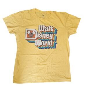 Vintage Disney ' Walt Disney World Yellow  T-Shirt Size Large